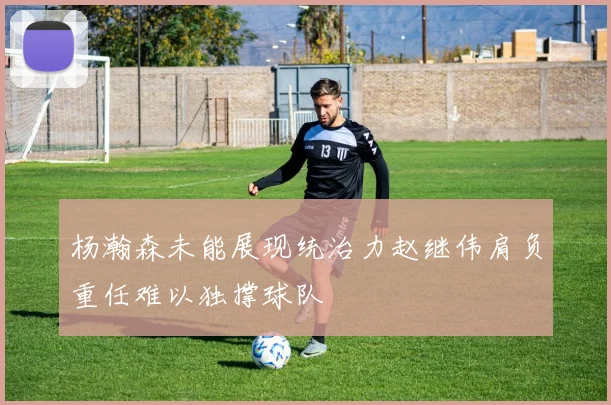 杨瀚森未能展现统治力赵继伟肩负重任难以独撑球队